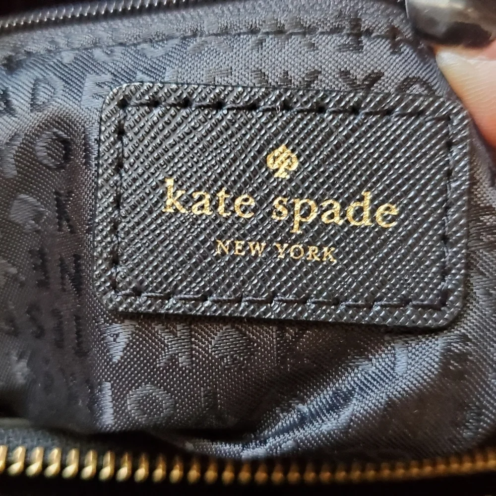 KATE SPADE BLACK GOLD TONE. SHOULDER. TOP HANDLE BAG